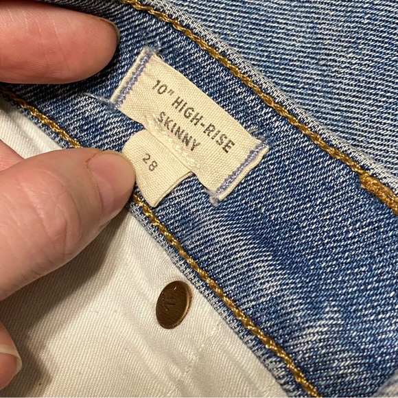 Women’s Madewell 10" High-Rise Skinny Jeans in Ainsworth Wash: Raw-Hem - Size 28 - Picture 7 of 10